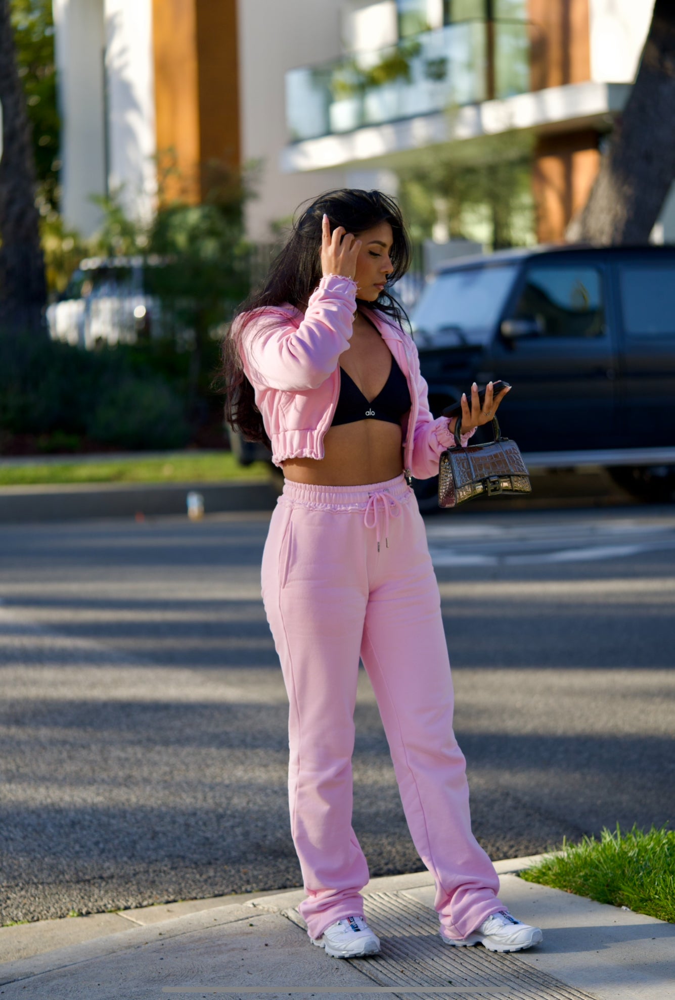 Pink Distressed Sweater